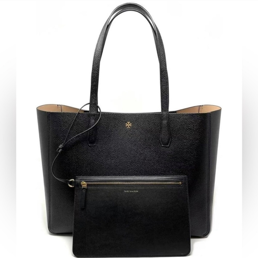 NWT Tory Burch Blake Tote Bag w/ Zip Pouch in Black